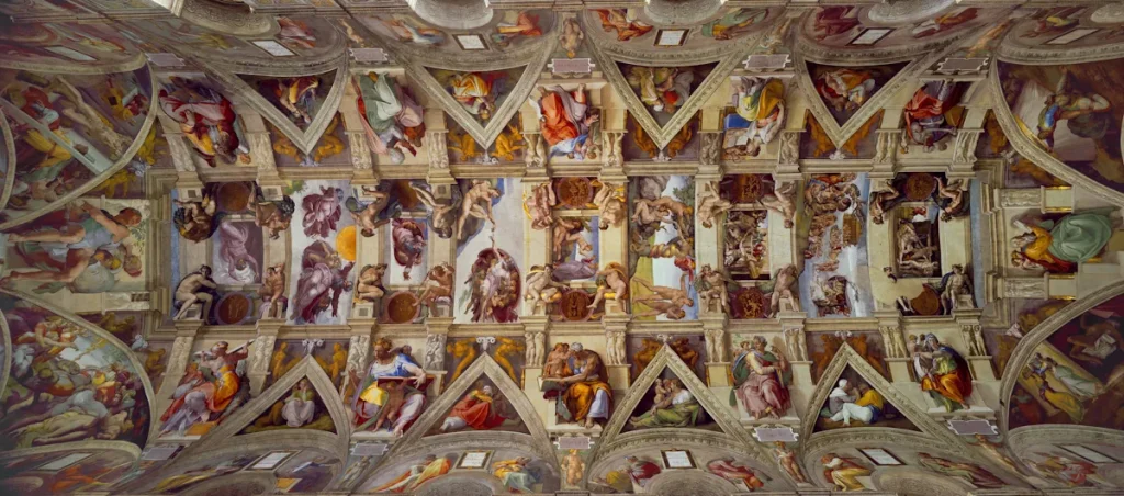 Sixtinska kapellets takfresk i sin helhet